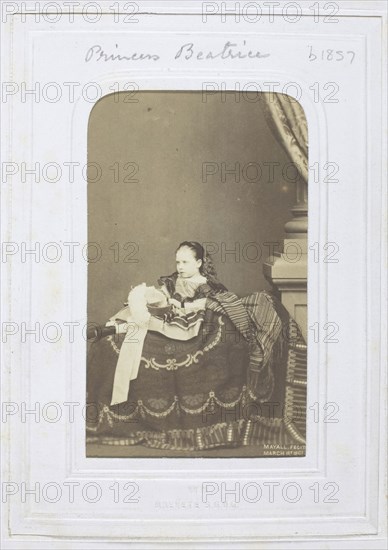 Princess Beatrice, 1861, John Jabez Edwin Mayall, American, 1813-1901, United States, Albumen print, 8.8 × 5.7 cm (image/paper), 10.5 × 6.2 cm (mount)