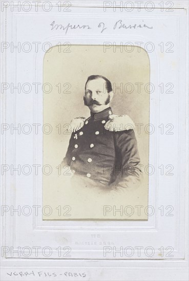 Emperor of Russia, 1860–69, European, active 1860s, Albumen print, 8.5 × 5.5 cm (image/paper), 10.4 × 6.2 cm (mount)