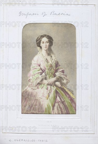 Empress of Russia, 1860–69, Émile Desmaisons, French, 1812-1880, France, Albumen print, 8.8 × 5.3 cm (image/paper), 10.3 × 6 cm (mount)