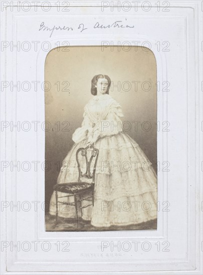 The Empress of Austria, 1860–69, European, active 1860s, Albumen print, 8.6 × 5.5 cm (image/paper), 10 × 6.3 cm (mount)