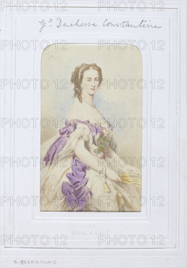 Grand Duchess Constantine, 1860–69, Émile Desmaisons, French, 1812-1880, France, Albumen print, 8.7 × 5.3 cm (image/paper), 10.1 × 6 cm (mount)
