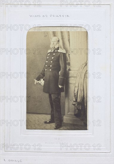 H.R.H. the Prince of Prussia, Prince-Regent, 1860–69, L. Haase & Company, German, active 1850s-1890s, Germany, Albumen print, 8 × 5.1 cm (image/paper), 9.8 × 5.8 cm (mount)
