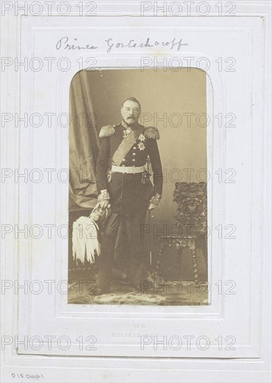 Prince Gortschakoff, 1860–69, André-Adolphe-Eugène Disdéri, French, 1819–1889, France, Albumen print, 8.6 × 5.4 cm (image/paper), 10 × 6.1 cm (mount)