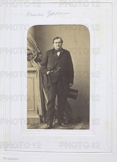 Prince Jérôme, 1860–69, André-Adolphe-Eugène Disdéri, French, 1819–1889, France, Albumen print, 8.6 × 5.4 cm (image/paper), 10.4 × 6 cm (mount)