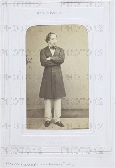 Benjamin Disraeli, 1860–69, William Edward Kilburn, British, 1819-1891, United Kingdom, Albumen print, 8.7 × 5.4 cm (image/paper), 10.8 × 6.5 cm (mount)