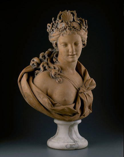 Bust of Amphitrite, c. 1725, Lambert Sigisbert Adam, French, 1700—1759, France, Terracotta, H. 62 cm (24 in.)