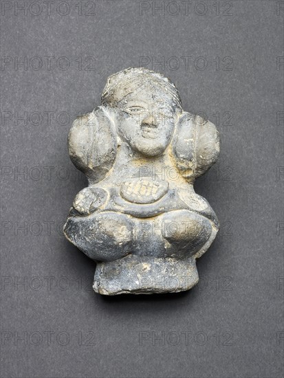 Bust of a Female Figurine, Mauryan period, 3rd/2nd century B.C., India, Uttar Pradesh, Mathura, Mathura, Hand-modeled gray terracotta, 9 x 6.1 x 3.9 cm (3 1/2 x 2 3/8 x 1 1/2 in.)