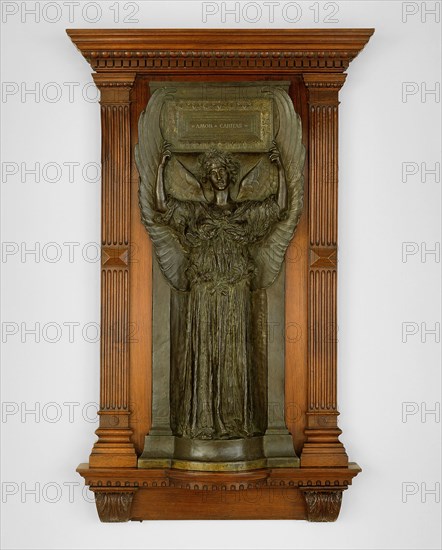 Amor Caritas, Modeled 1897, cast after 1899, Augustus Saint-Gaudens, American, born Ireland, 1848–1907, United States, Bronze, 131.4 × 80.7 cm (51 3/4 × 31 3/4 in.)