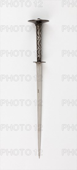 Rondel Dagger, 19th century in early 15th century style, German, Germany, Steel, L. 37.2 cm (14 5/8 in.)