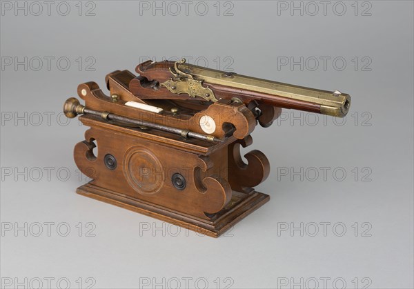 Miniature Model of a Wall Gun, 1670/1700, German, Germany, Brass, wood, ivory, and ebony, Barrel length: 6 3/8 in. (16.2 cm)