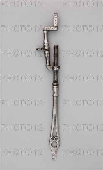 Wheel-Lock Spanner Combined with Screwdriver and Spring Clamp, 1567, German, Germany, Steel, L. 22 cm (8 5/8 in.)