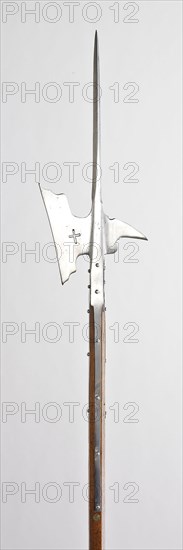 Halberd, 1625/50, Hans Ulrich Hermann, Swiss, active c. 1625, Switzerland, Steel, iron, and wood (oak), L. 233.7 cm (92 in.)