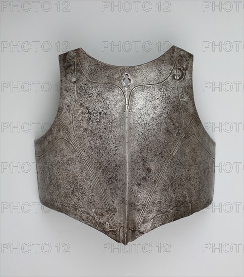 Reinforcing Breastplate, 1600/10, Northern German, Northern Germany, Steel and brass, Wt. 12 lb. 10 oz.