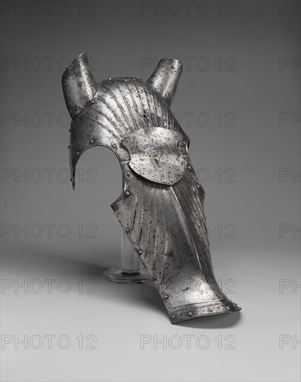 Shaffron, c. 1520, Southern German, Nuremberg, Nuremberg, Steel and leather, 23 1/4 x 11 1/4 in.