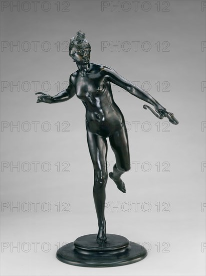 Diana, Modeled 1889, cast after 1900, Frederick W. MacMonnies, American, 1863–1937, Cast by Roman Bronze Works, American, early 20th century, United States, Bronze, 76.2 × 50.8 × 48.3 cm (30 × 20 × 19 in.)