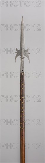 Partisan, Leading Staff, 1600/1700, Italian, Italy, Steel, wood (pine), brass, and iron, L. 205.7 cm (81 in.)