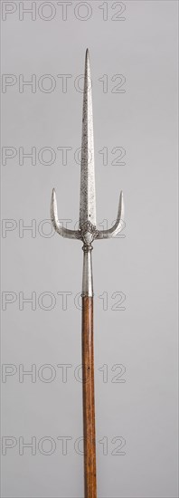 Military Trident, 1530, Italian, Italy, Steel and wood (oak), L. 243.8 cm (96 in.)