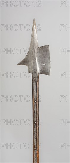 Halberd, 1663/81, Possiby Lamprecht Koller, Swiss, Zurich, Switzerland, Steel and wood (ash), L. 198.1 cm (78 in.)