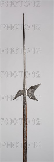 Halberd, 1575, German, Germany, Steel and wood (old oak and modern pine), Blade with socket L. 73 cm (28 3/4 in.)