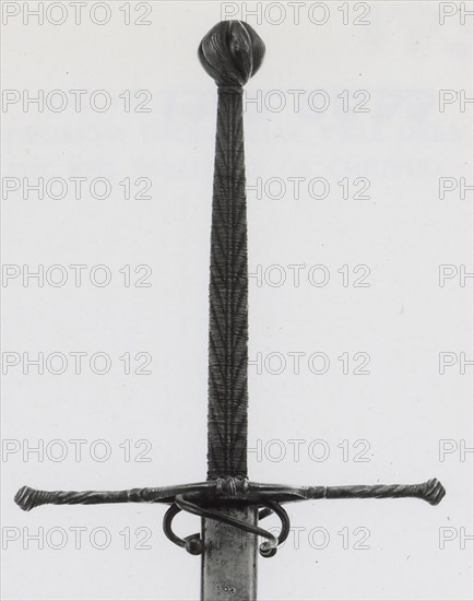 Two-Handed Sword, 1550/75, German, Germany, Steel, Overall L. 167.6 cm (66 in.)