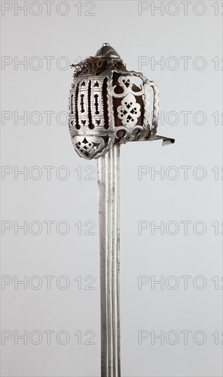 Basket-Hilted Broadsword, c. 1780, Scottish, Scotland, Steel, Overall L. 99 cm (39 3/16 in.)