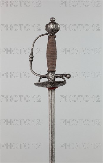Transitional Rapier, c. 1660, Northern European, probably English, Europe, northern, Steel, iron, silver, copper, wood, Overall L. 108.5 cm (42 3/4 in.)
