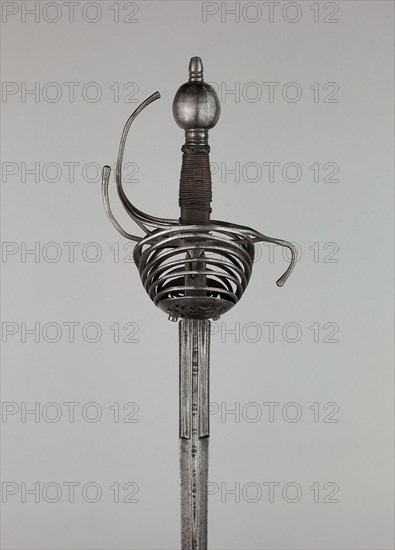 Rapier, c. 1630/40, Southern European, possibly Spanish, Spain, Steel, Overall L. 134.6 cm (53 in.)