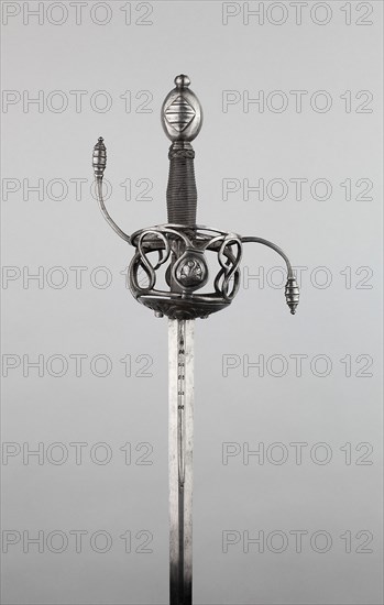 Rapier, c. 1640, Western European, Europe, western, Steel, wood, and iron, Overall L. 129 cm (50 3/4 in.)