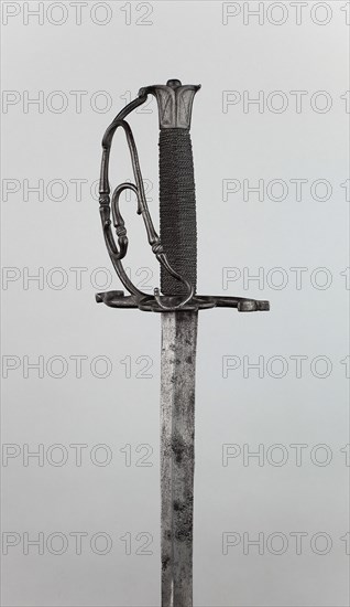 Sabre (Kriegsmesser), c. 1530/50, German or Swiss, Germany, Iron and steel, Overall L. 118.5 cm (46 5/8 in.)