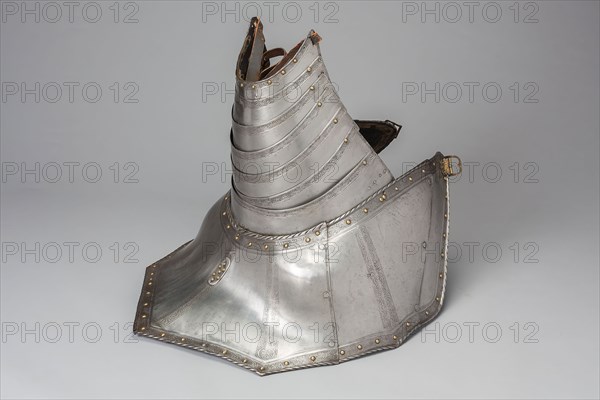 Peytral and Lower Neck Defense of a Horse Armor, mid–16th century with 19th century etching, Southern German, Augsburg, Steel