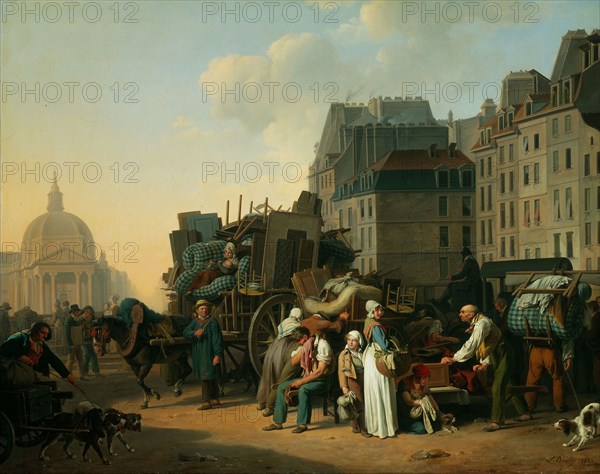 The Movings, 1822, Louis Léopold Boilly, French, 1761-1845, France, Oil on canvas, 28 3/4 × 36 1/8 in. (73 × 92 cm)