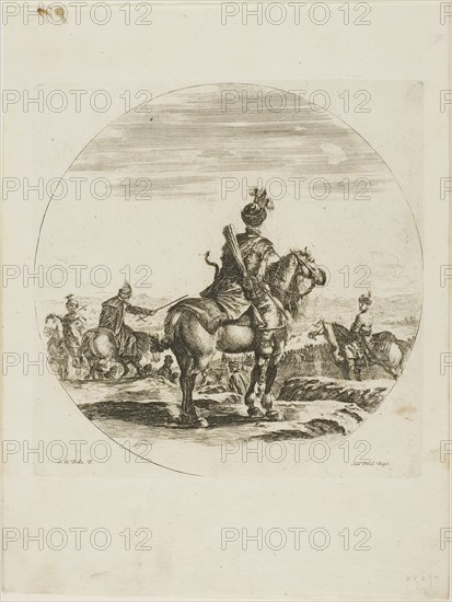 Polish Horseman, c. 1651, Stefano della Bella, Italian, 1610-1664, Italy, Etching on paper, 190 x 190 mm