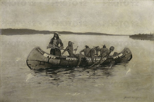 This Was a Fatal Embarkation, 1898, Frederic Remington, American, 1861–1909, New York, Oil on canvas, 68.6 × 102.2 cm (27 × 40 1/4 in.)