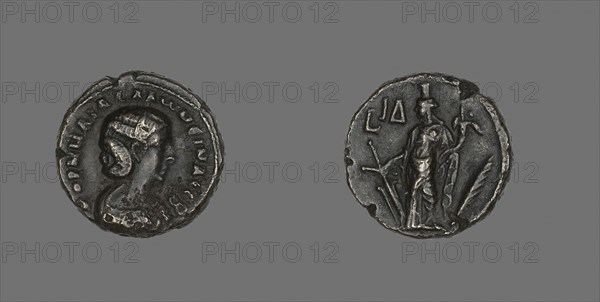 Coin Portraying Empress Salonina, AD 253/268, Roman, minted in Alexandria, Egypt, Roman Empire, Billon, Diam. 2.2 cm, 10.01 g