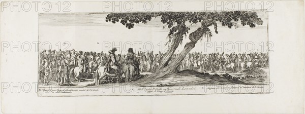 Entrance of the Ambassador of Poland into Rome, 1633, Stefano della Bella, Italian, 1610-1664, Italy, Etching on ivory laid paper, 155 x 426 mm (image/plate), 210 x 560 mm (sheet)