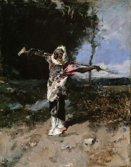 African Chief, 1870, Mariano Fortuny y Marsal, Spanish, 1838-1874, Spain, Oil on canvas, 41 x 32.9 cm (16 1/8 x 12 15/16 in.)