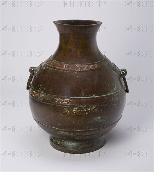 Wine Jar (Hu), Eastern Zhou dynasty, Warring States period or Western Han dynasty, 3rd/2nd century B.C., China, Bronze, H. 32.4 cm (12 3/4 in.) diam. 25.5cm