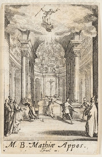Martyrdom of Saint Mathias, plate eleven from The Martyrdoms of the Apostles, n.d., Jacques Callot, French, 1592-1635, France, Etching on paper, 71 × 45 mm