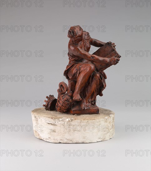 Science, c. 1886, Aimé-Jules Dalou, French, 1838-1902, France, Wax, 26.4 × 23 × 15.2 cm (10 3/8 × 9 × 6 in.)