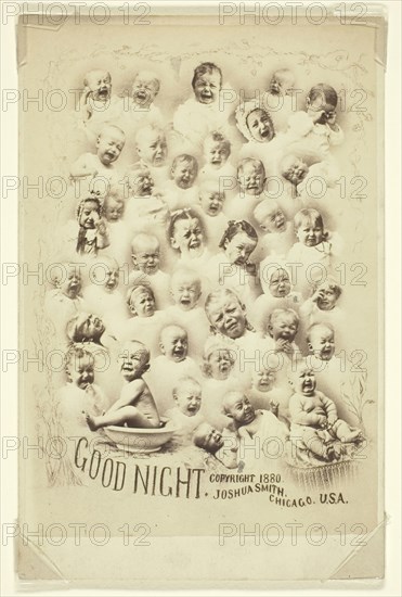 Good Night, c. 1880, Joshua Smith, American, active 1860s, United States, Albumen cabinet card, 14.9 x 10.3 cm (image/paper), 16.5 x 10.8 cm (mount) (each)