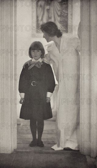 Blessed Art Thou Among Women, 1899, Gertrude Käsebier, American, 1852–1934, United States, Photogravure, from "American Pictorial Photography, Series II" (1901), edition 34/150, 23.7 x 14.1 cm (image), 26.4 x 16.4 cm (paper), 28.5 x 19.8 cm (mount)