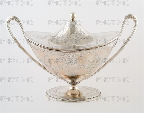 Tureen with Cover, 1783/84, William Davie, Scottish, active after 1740, Edinburgh, Scotland, Edinburgh, Sterling silver, 32.8 × 47.7 cm (8 8/16 × 18 3/4 in.)