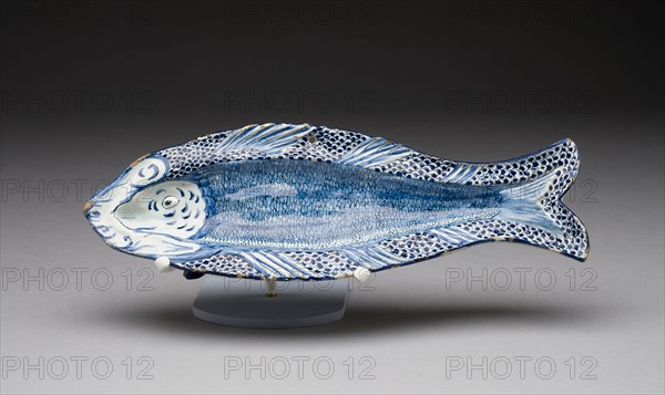 Herring Dish, c. 1740, Dirk van den Bergh, Netherlands, 18th century, Delft, Tin-glazed earthenware (Delftware), 11.25 × 10 cm (28.6 × 3 15/16 in.)