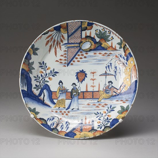 Plate, 1700/20, Netherlands, Delft, Delft, Tin-glazed earthenware (Delftware), Diam. 24.1 cm (9 1/2 in.)