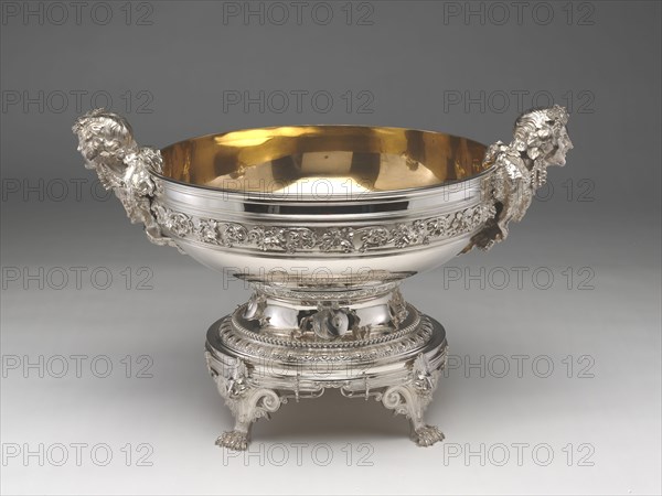 Punch Bowl, 1873, Tiffany and Company, American, founded 1837, Chasing by Eugene J. Soligny, American, c. 1833–1901, New York, New York City, Silver, 41.9 × diam. 67.3 cm (16 1/2 × diam. 26 1/2 in.)