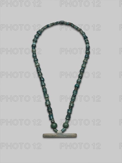 Beaded Necklace with Bar Pendant, A.D. 300/700, Nicoya, Nicoya, Guanacaste province, Costa Rica, Costa Rica, Jade, L. 31.8 cm (12 1/2 in.)
