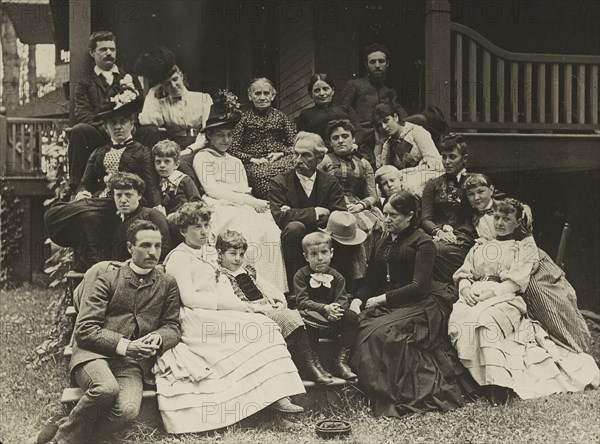 Stieglitz Family at Oaklawn, Lake George, 1888, Alfred Stieglitz, American, 1864–1946, United States, Lantern slide, 3 1/4 x 4 in.