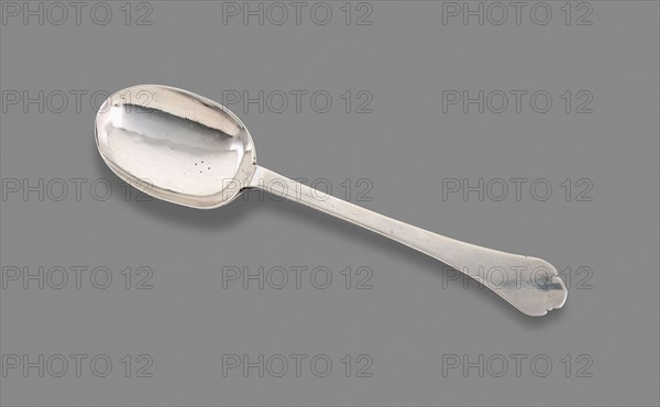 Spoon, 1727/36, Jonathan Clarke, American, c.1705–1770, Newport and Providence, RI, Rhode Island, Silver, L. 18.4 cm (7 1/4 in.)