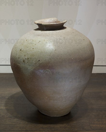 Tamba-Ware Jar, 15th century, Japanese, Japan, Stoneware with ash glaze, 59.5 × 52.9 cm