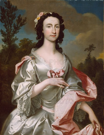 Mrs. Freeman Flower, 1747, Joseph Highmore, British, 1692-1780, England, Oil on canvas, 36 × 28 in. (91.5 × 71.1 cm)
